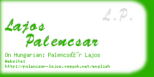 lajos palencsar business card